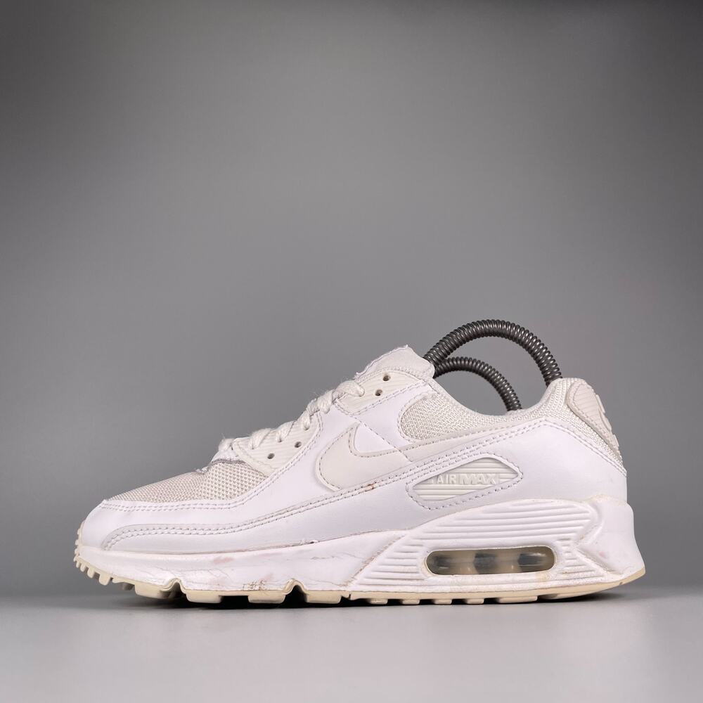 Nike Air Max 90 Women's Size 8 Triple White Casual Sneaker Running Shoe Athletic